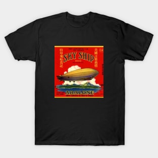 Sky Ship Vintage Abalone Label Cannery Row Monterey T-Shirt